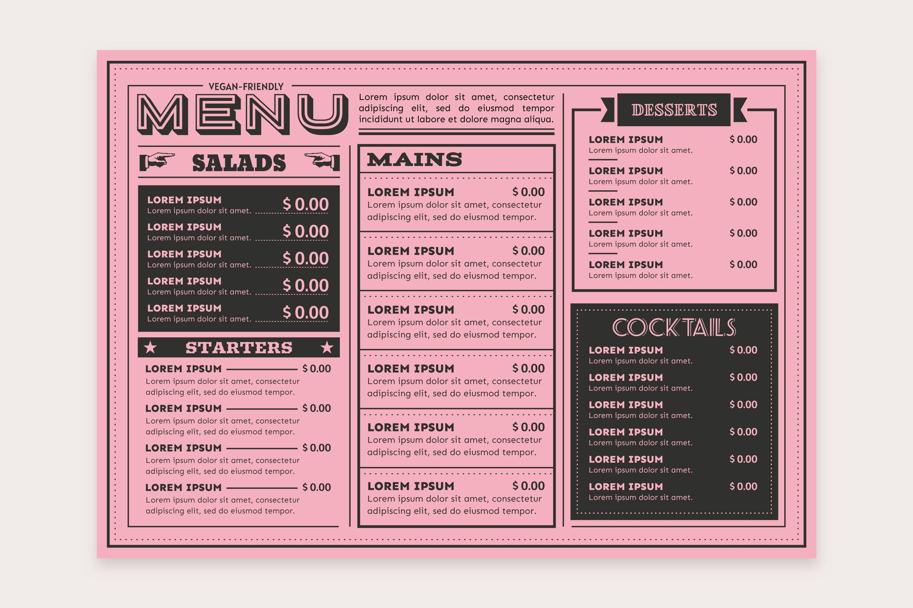 Premium Mega Pack 300 Menus - Flyers Restaurant - Fast Food Editables - GeekMadness