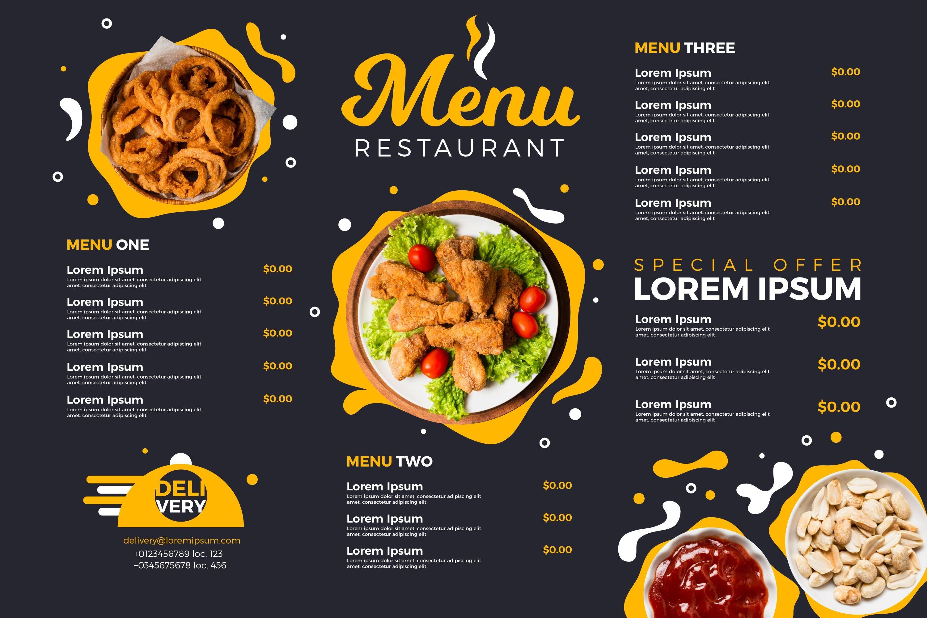 Premium Mega Pack 300 Menus - Flyers Restaurant - Fast Food Editables - GeekMadness